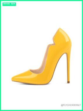 Faux Leather Pointed Toe Stiletto Pumps Slip On Dress Heels